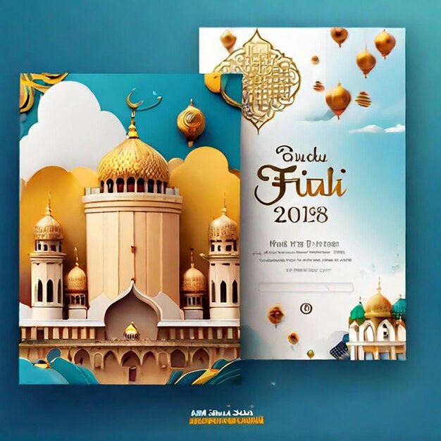 Foto psd eid mubarak islamisches fest social media post