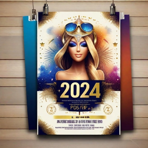 PSD neues Jahr 2024 Party Flyer