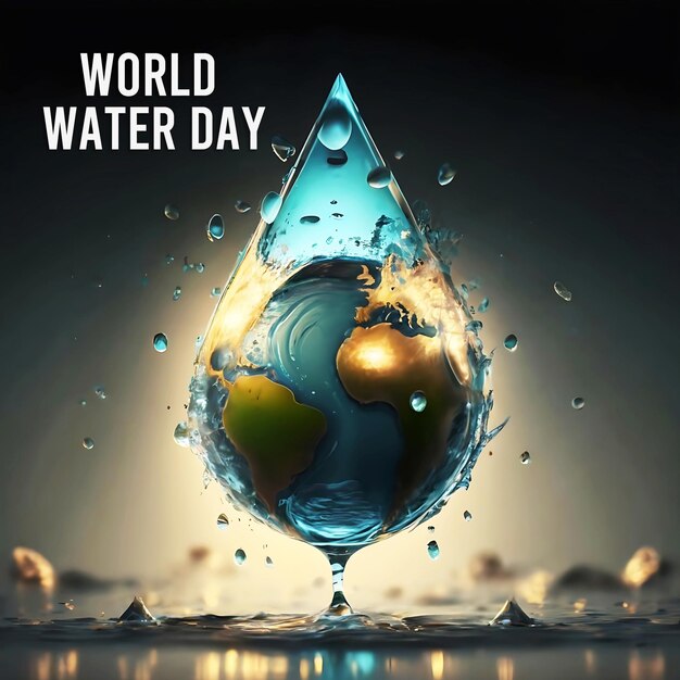 Psd a nurturing our world en el día mundial del agua de 2024 Foto Premium