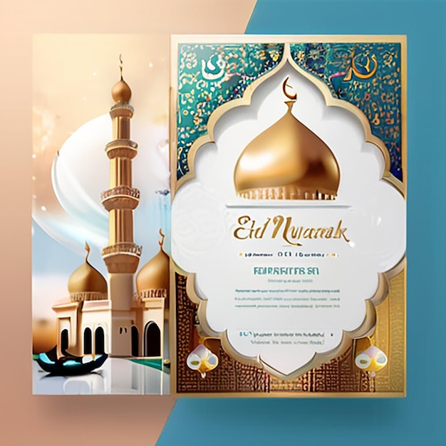PSD post en las redes sociales del festival islámico de Eid Mubarak