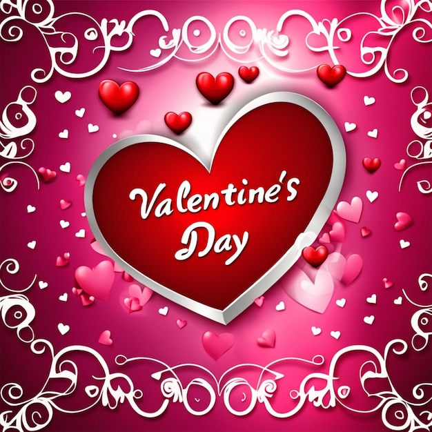 PSD Valentinstag-Hintergrund mit Herzen