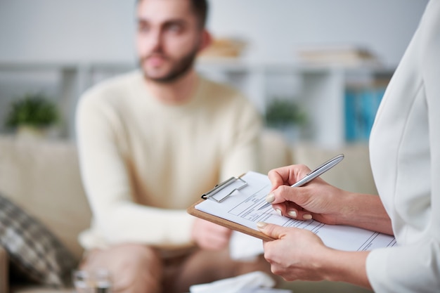 Psicoterapeuta no trabalho