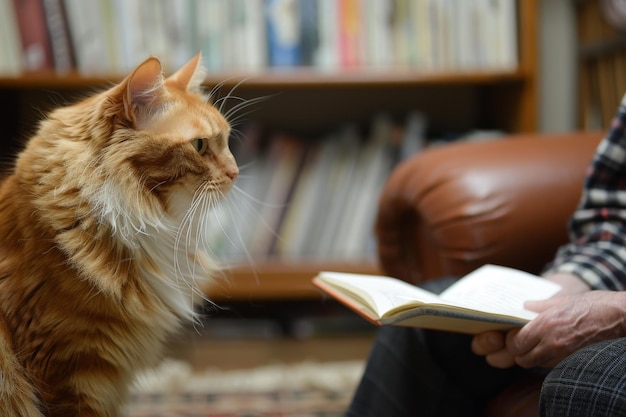 Psicoterapia profesional con psiquiatra de gatos Sesión de psicología de conversación Salud mental