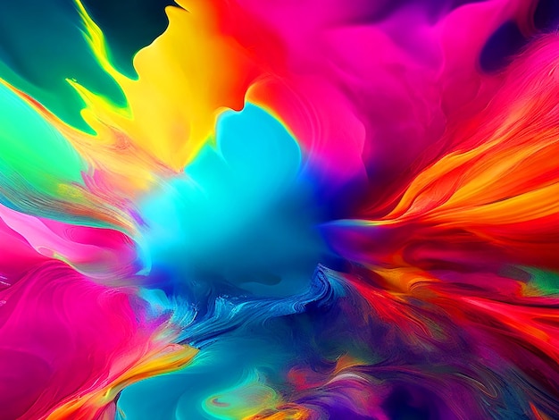 Psychedelische Farbexplosion Bewegungseffekte Bewegungsschwäche ultra helle Farben Splash Art 8K Rasul