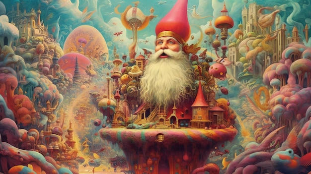 psychedelischer Weihnachtsmann für Weihnachten