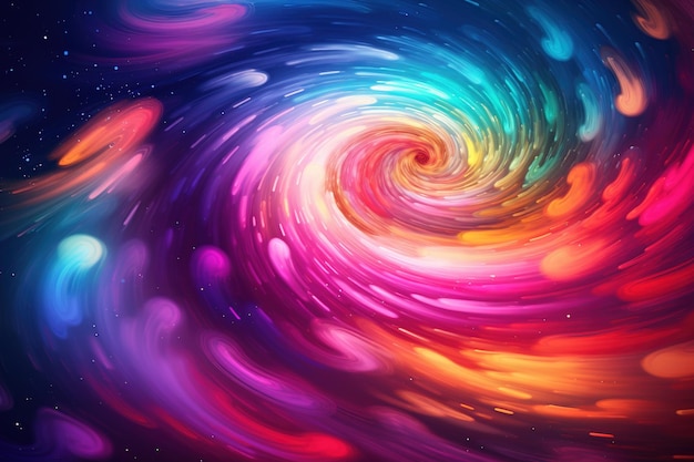 Psychedelischer Wirbelgradient, der eine ätherische Galaxie nachahmt