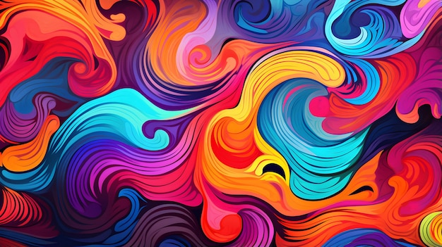 Psychedelisches abstraktes Kaleidoskop lebendiger Farben
