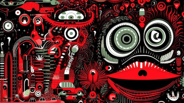 psychedelisches Porträt im Stil des Surrealismus