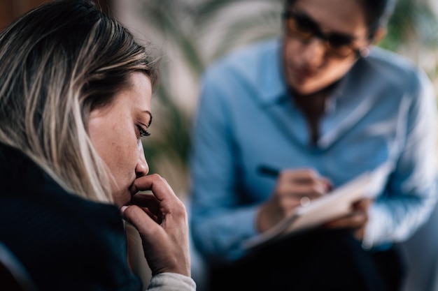 Foto psychotherapeutische behandlung von depressionen