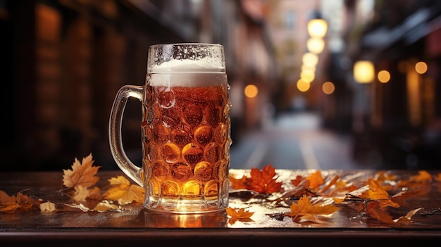 Pub jardim de cerveja conceito Oktoberfest AI gerado