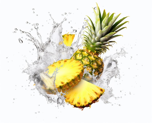 Foto publicidad para una bebida de batido de piña o una piña colada