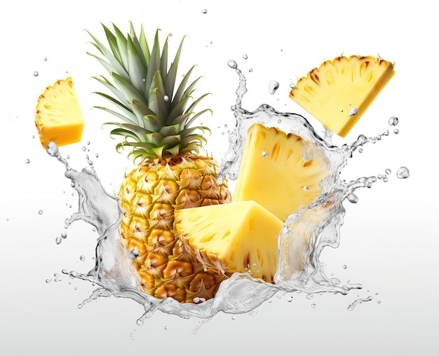 Publicidad para una bebida de batido de piña o una piña colada