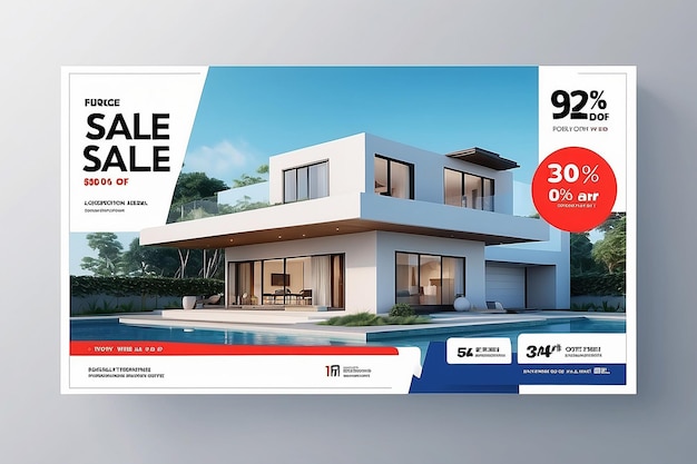 Publicidad en las redes sociales para la ubicación de la oferta de venta Venta de características de la casa de forma