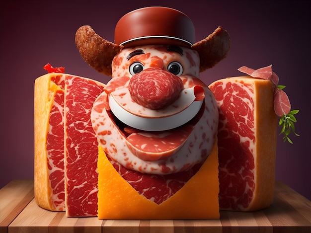 Foto publicidade de carne cowboy ai gerado
