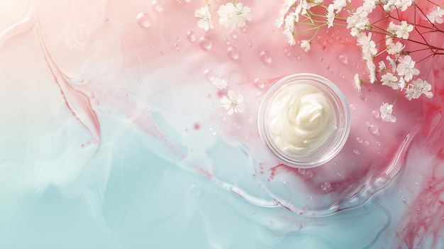 Publicidade de produtos de beleza CC Cream Ilustração em aquarela