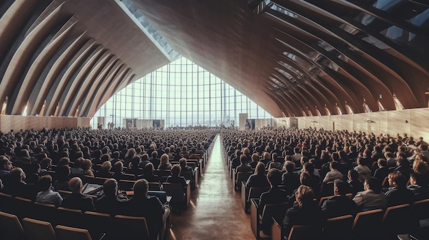 Publikum im Konferenzsaal Unternehmens- und Unternehmerkonzept Ausbildung Generative Ai