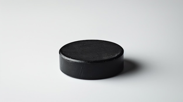 Puck de Hockey sobre Fondo Blanco