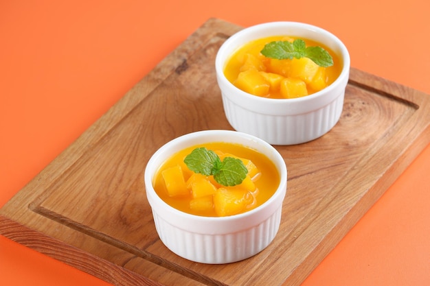 Pudín de mango