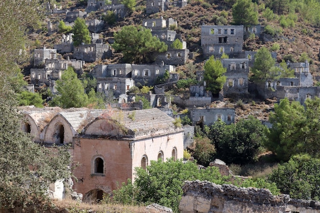 Pueblo abandonado en Turquía Fethiye Kayakoy