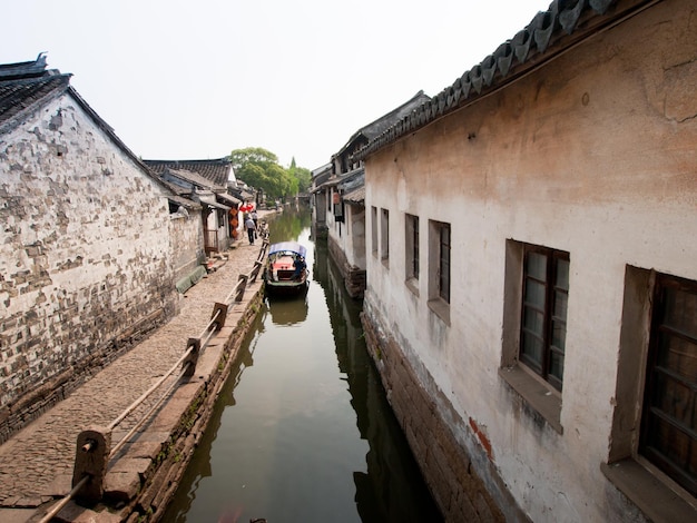 Pueblo acuático de Zhou Zhuang, China.