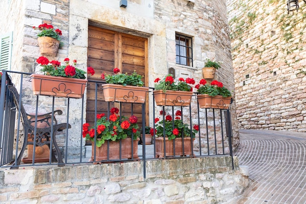 Pueblo de Asís en la región de Umbría, Italia. La ciudad es famosa por la basílica italiana más importante dedicada a San Francisco: San Francesco.