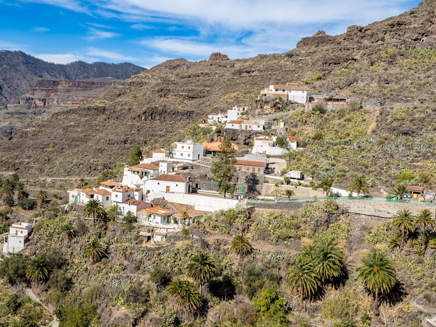 Pueblo de El Carrizal de Tejeda en Gran Canaria España