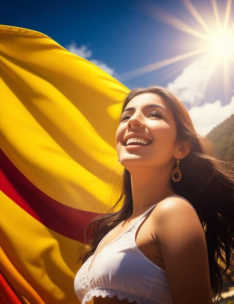 Foto el pueblo colombiano feliz y hermoso