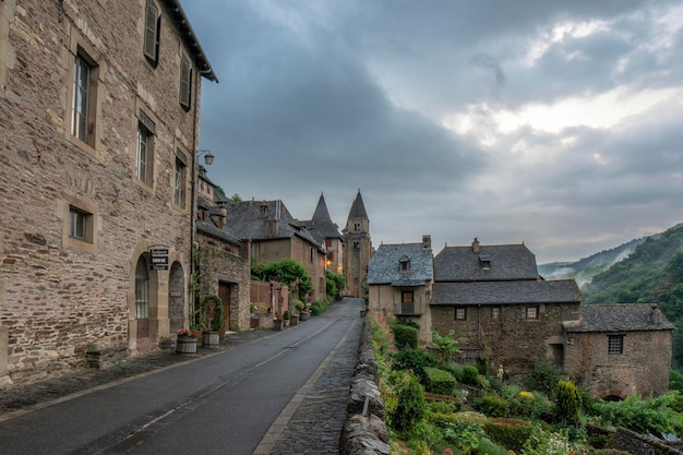 Pueblo de Conques en Francia