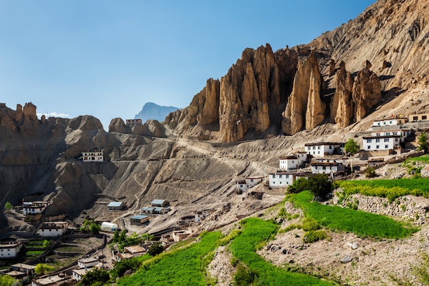 Pueblo Dhankar en Himalaya