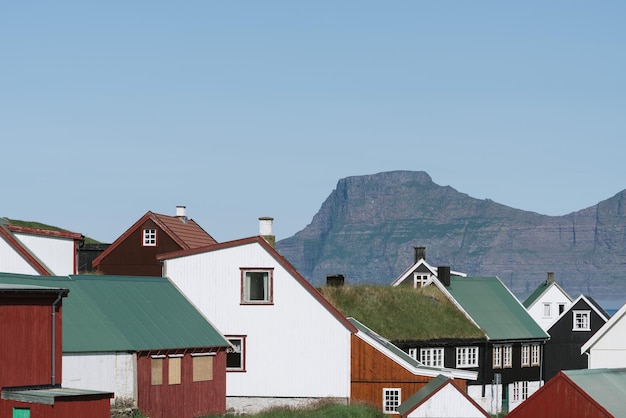 El pueblo de Gjogv en la isla de Eysturoy, Islas Feroe