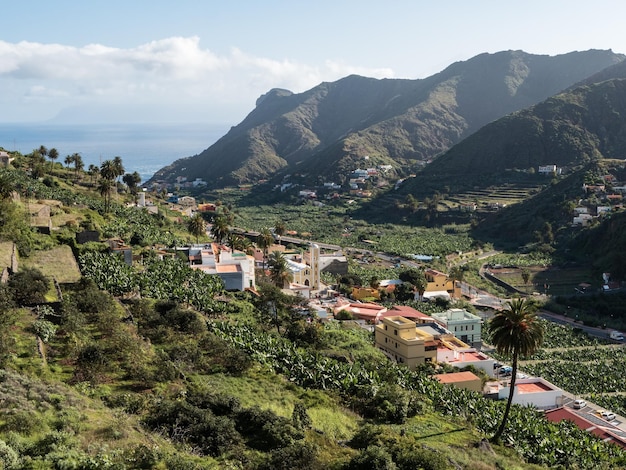 Pueblo de Hermigua en La Gomera