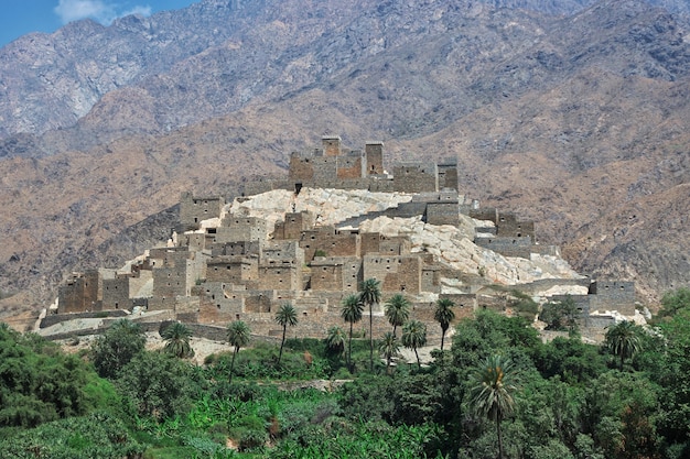 El pueblo histórico de Al Ain en Arabia Saudita