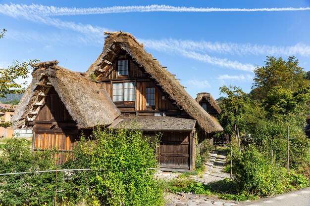 Foto el pueblo histórico de shirakawa-go