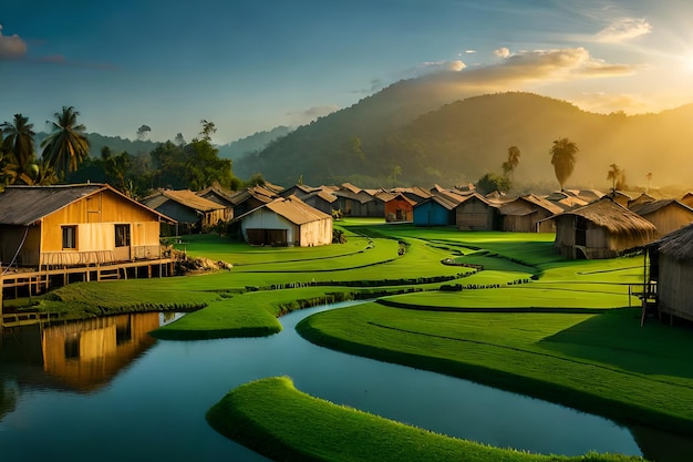 Un pueblo en la jungla de chiang mai