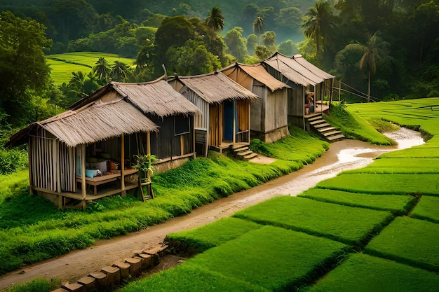 un pueblo en la jungla