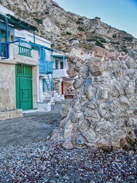 Pueblo de Klima en la isla Grecia de Milos