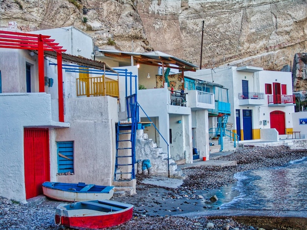 Pueblo de Klima en la isla Grecia de Milos