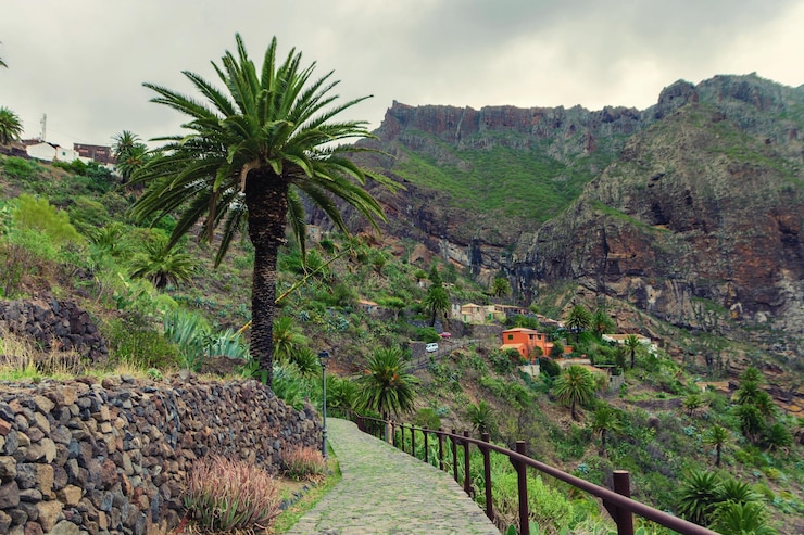 Foto el pueblo de masca es la atracción turística más visitada de tenerife, españa