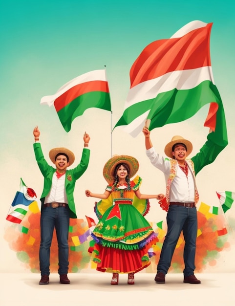 pueblo mexicano feliz