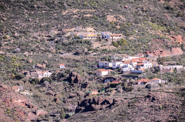 Pueblo de montaña en las Islas Canarias españolas.