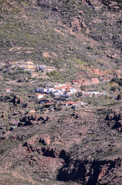 Pueblo de montaña en las Islas Canarias españolas.