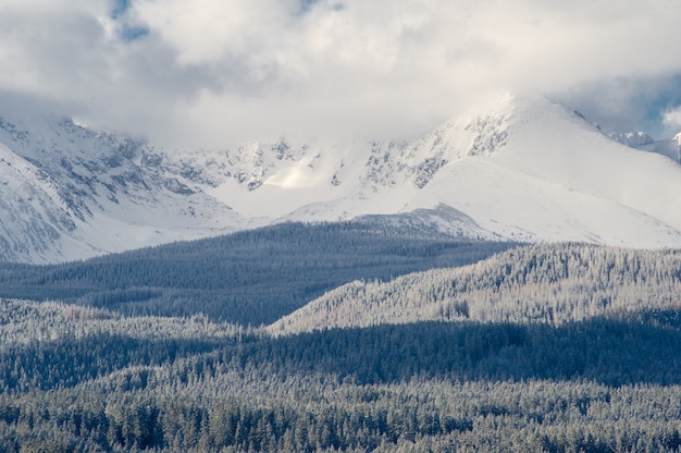 pueblo de montaña nevado