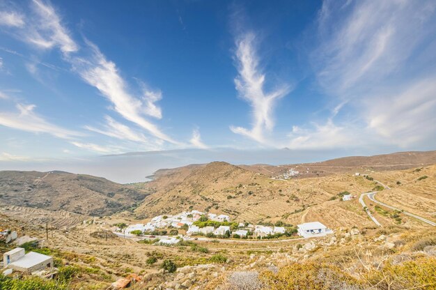 Pueblo de Panagia en la isla de Serifos