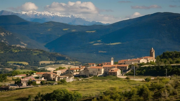 Foto pueblo en los pirineos noales aragón