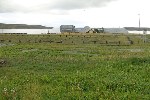 Pueblo de Porvenir en Tierra del Fuego Patagonia Chile