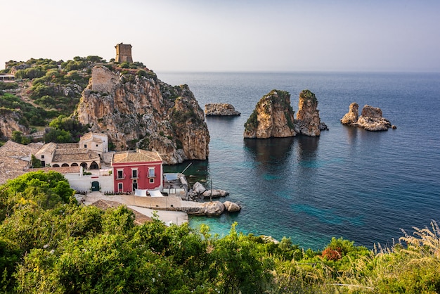 Pueblo de Scopello en Sicilia