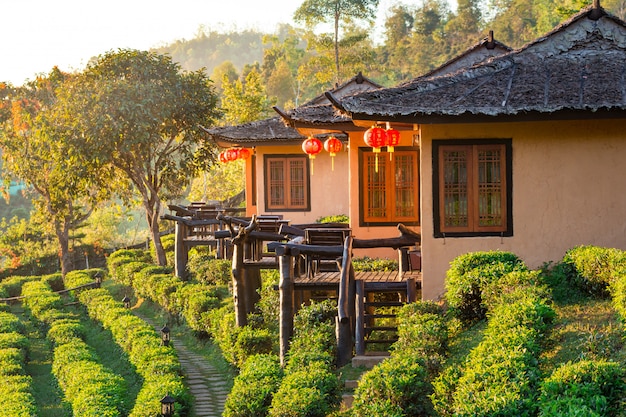 Pueblo tailandés de Ban Rak, provincia de Mae Hong Son, norte de Tailandia.