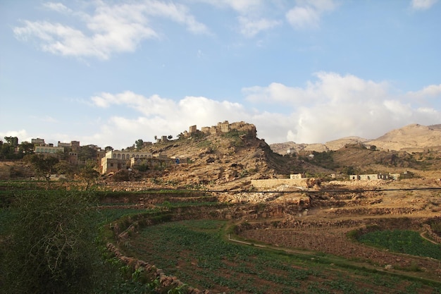 Pueblo de Tawila en las montañas Yemen