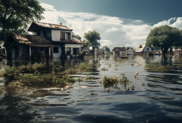 El pueblo tradicional quedó inundado