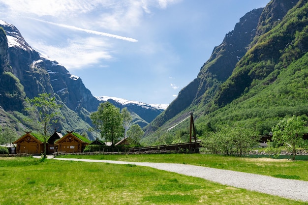 Pueblo vikingo en Noruega en Gudvangen